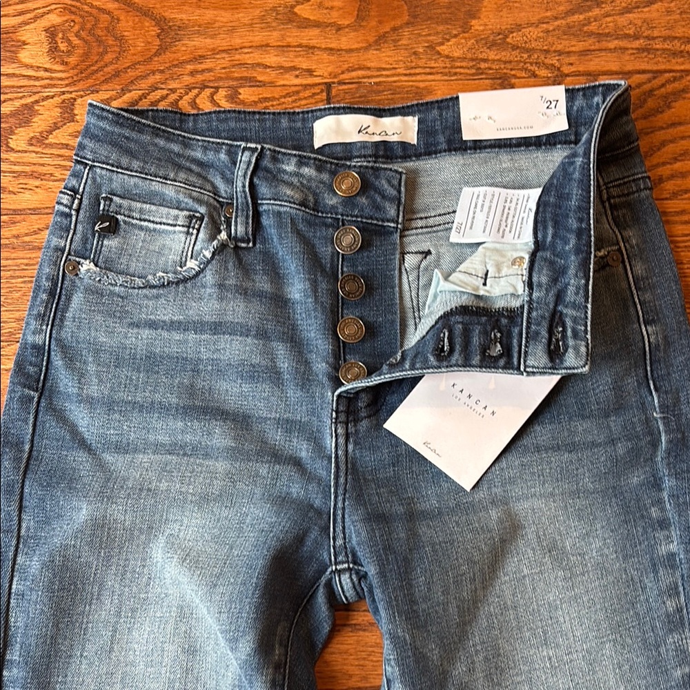 Kancan Blue Button-Fly Jeans